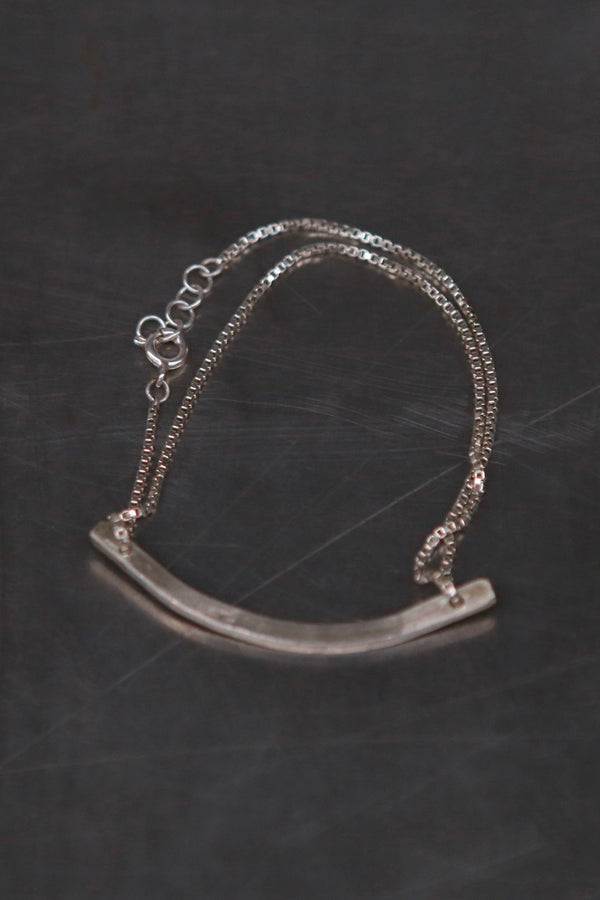 m.a+ Silver Bar Bracelet MA-AB120-AG-YIN Silver